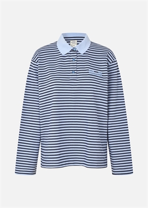 Jeanne polo bluse Overture Blue Stripe Baum Und Pferdgarten 